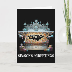 Christmas Ornaments and Baubles Market Kiosk  Holiday Card