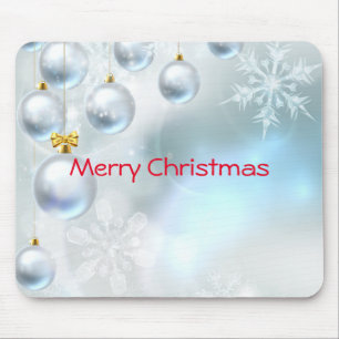 christmas ornaments and snowflakes mouse mat