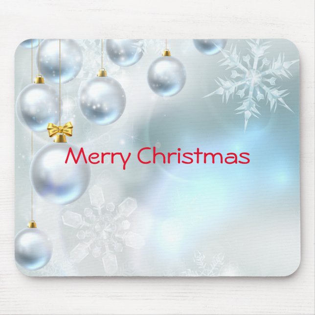 christmas ornaments and snowflakes mouse mat (Front)