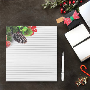 Christmas ornaments background notepad