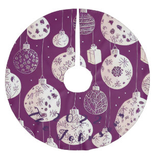 Christmas Ornaments Brushed Polyester Tree Skirt
