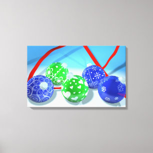 Christmas ornaments canvas print