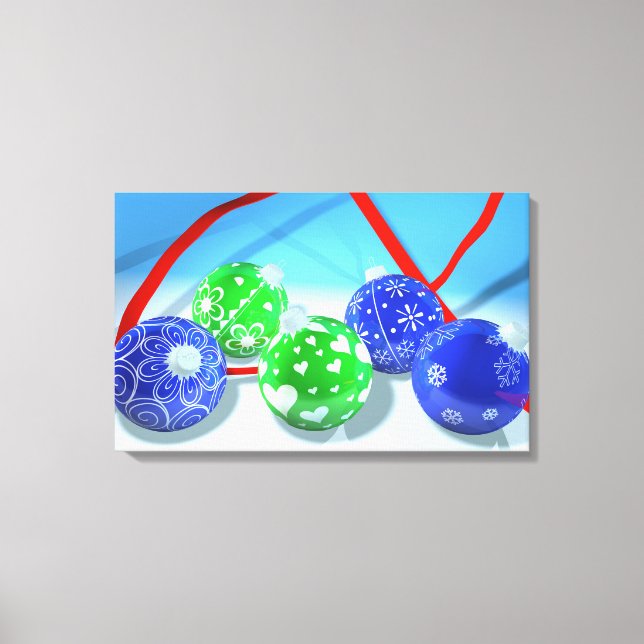 Christmas ornaments canvas print (Front)