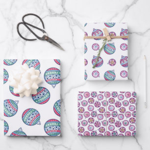 Christmas Ornaments, Coordinated Wrapping Paper Sheet