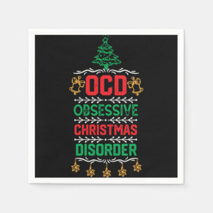 Christmas Ornaments Design- Ocd Obsessive Christma Napkin