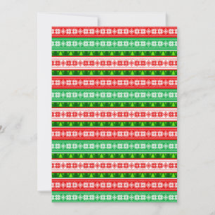 CHRISTMAS ORNAMENTS DESIGN RED WHITE GREEN INVITATION