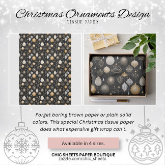 Christmas Ornaments Design Tissue Paper