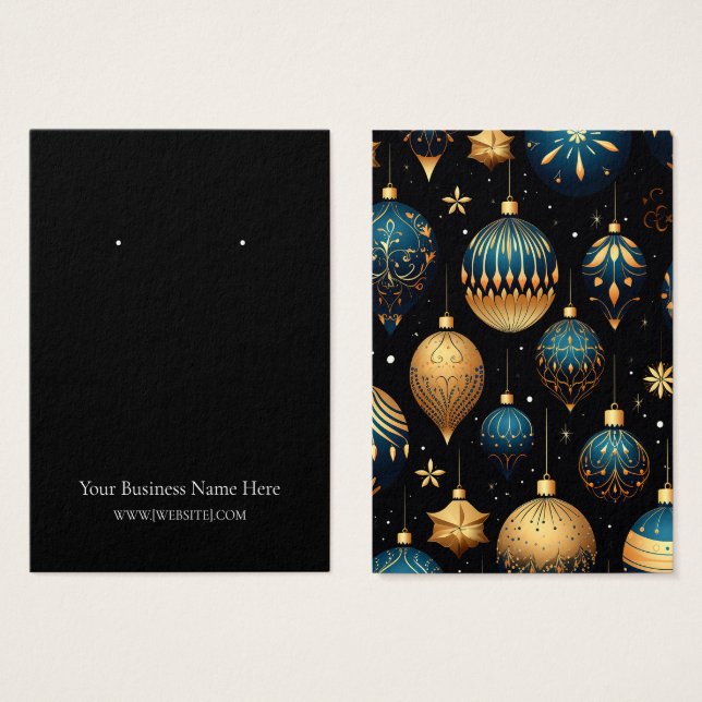 Christmas Ornaments Earring Display Card (Front & Back)