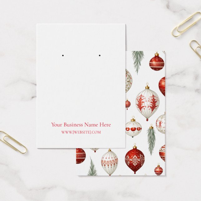 Christmas Ornaments Earring Display Card (Office)