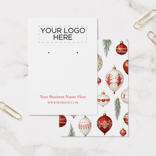 Christmas Ornaments Earring Display Card (Office)