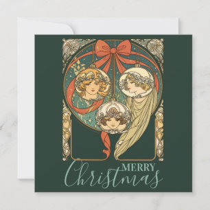 Christmas Ornaments Faith Hope And Charity Vector Holiday Card