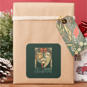 Christmas Ornaments Faith Hope And Charity Vector Square Sticker