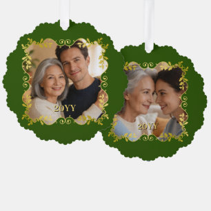 Christmas Ornaments Frame - Square 3d + your text