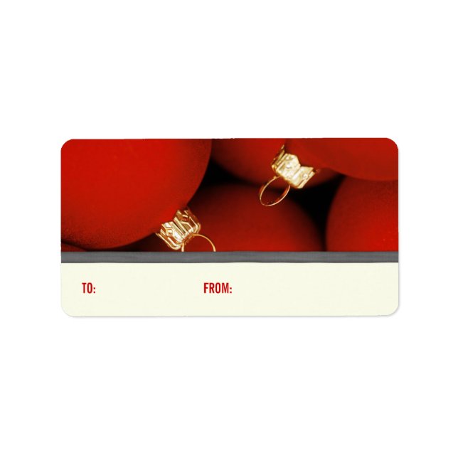 Christmas Ornaments Gift Tags (Front)