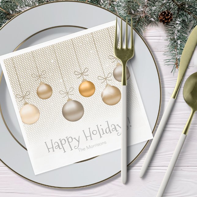 Christmas Ornaments Gold ID251  Napkin (Creator Uploaded)