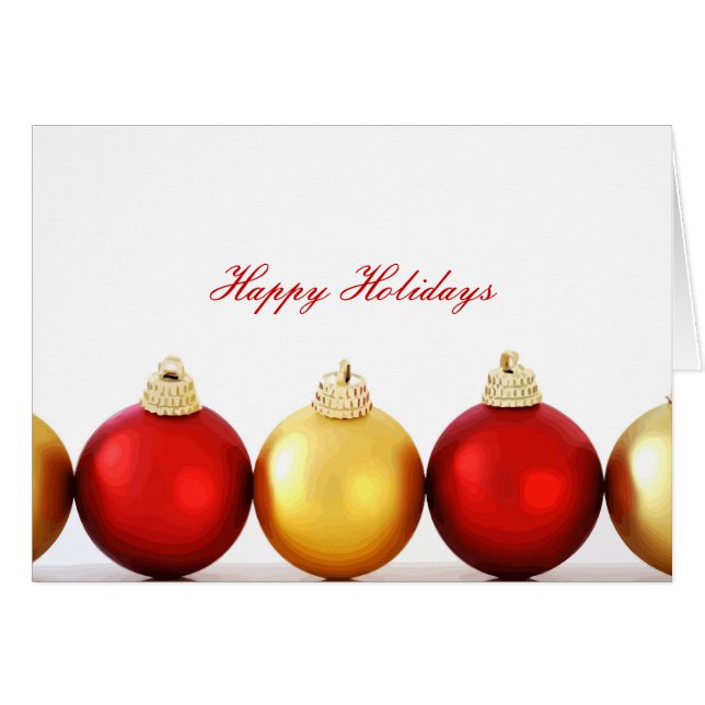 Christmas Ornaments Greeting Cards (Front Horizontal)
