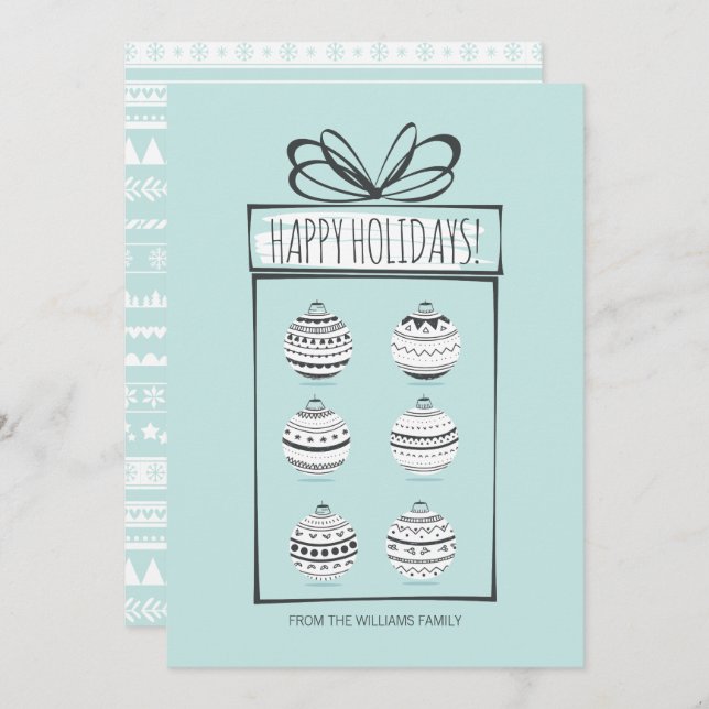 Christmas Ornaments Holiday Card (Front/Back)