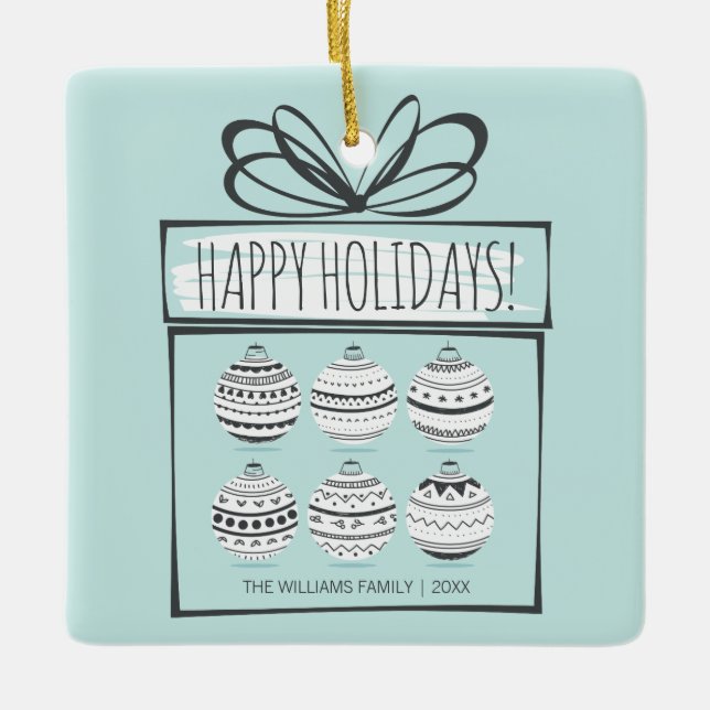 Christmas Ornaments Holiday Ceramic Ornament (Front)