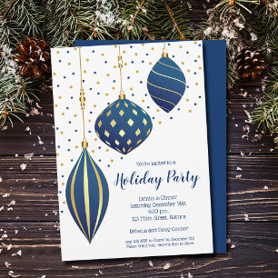 Christmas Ornaments Holiday Invitation