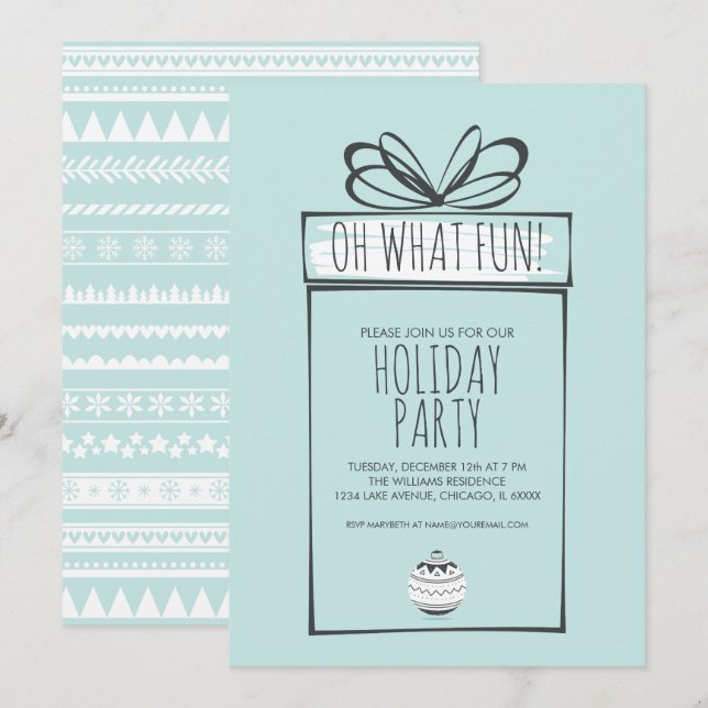 Christmas Ornaments Holiday Party Invitation (Front/Back)