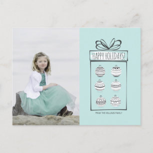Christmas Ornaments Holiday Photo Postcard