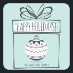 Christmas Ornaments Holiday Stickers<br><div class="desc">Personalise the custom text above. You can find additional coordinating items in our "Christmas Ornaments Collection".</div>