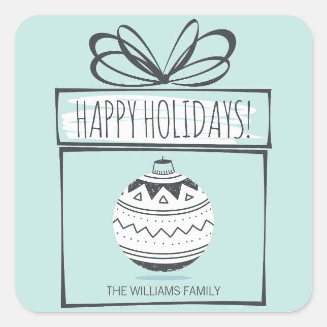 Christmas Ornaments Holiday Stickers (Front)