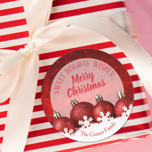 Christmas Ornaments Homemade Food Holiday Baking Classic Round Sticker