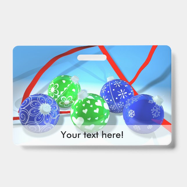 Christmas ornaments ID badge (Front)