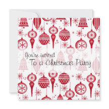 Christmas Ornaments Invitation