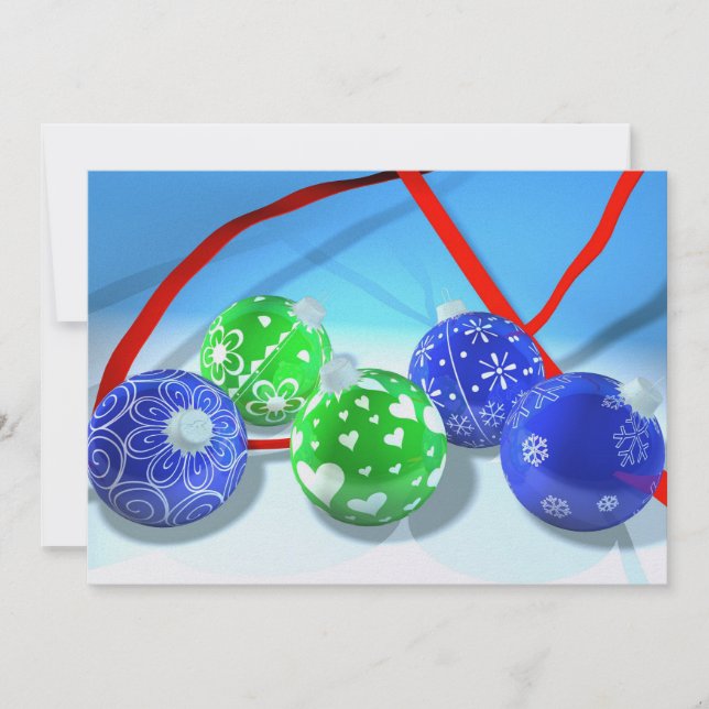 Christmas ornaments invitation (Front)