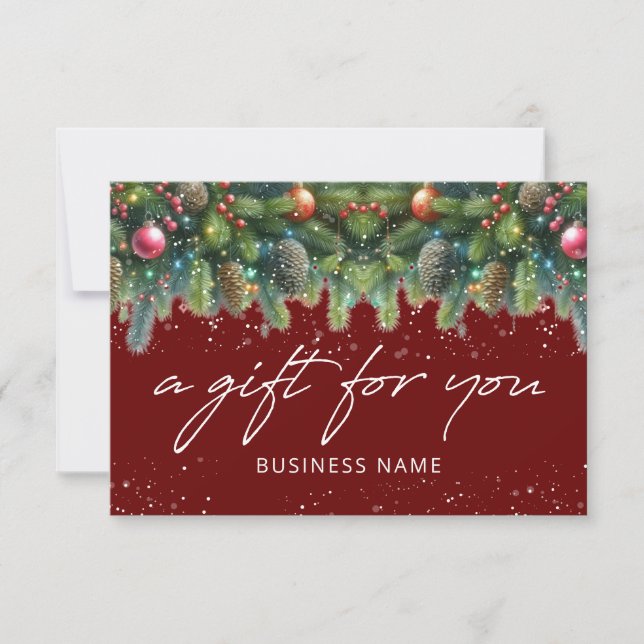 Christmas Ornaments Logo Gift Certificate (Front)