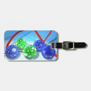 Christmas ornaments luggage tag
