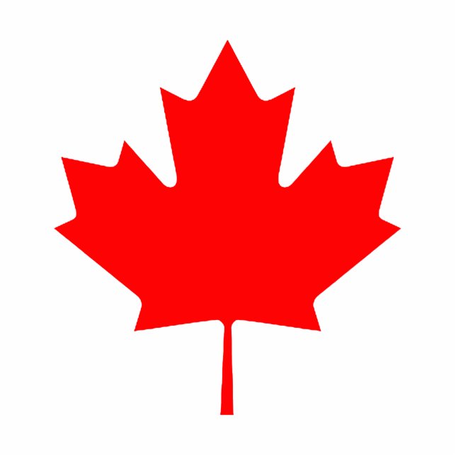 Christmas Ornaments Maple Red Photo Sculpture Decoration (Front)