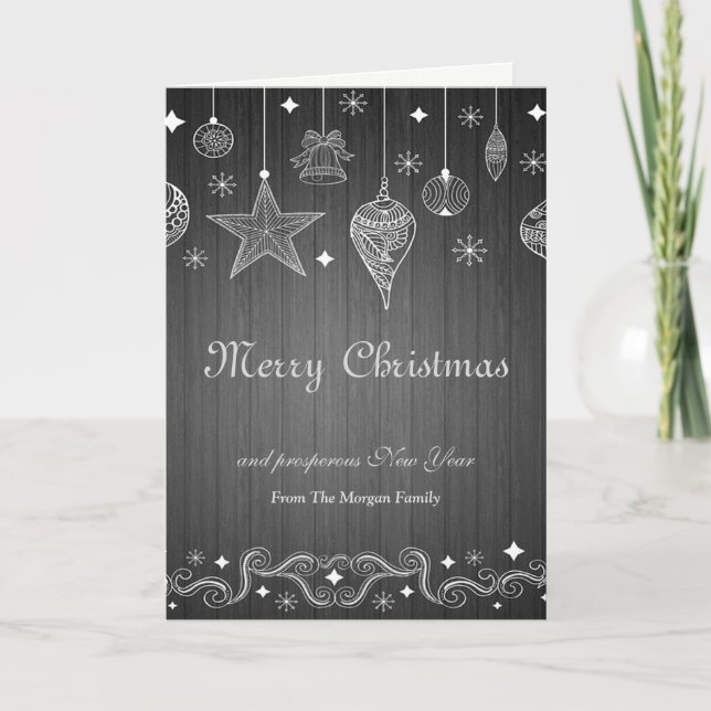 Christmas Ornaments,Merry Christmas  -Personalised Holiday Card (Front)