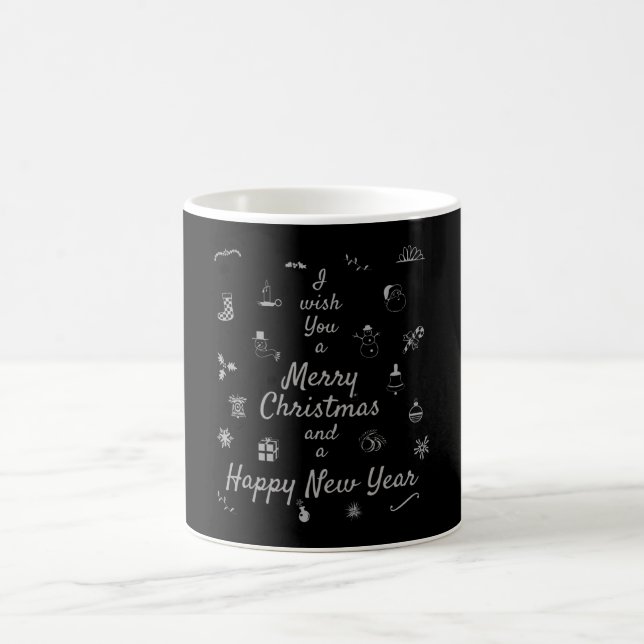 Christmas ornaments Merry Xmas Happy New Year Coffee Mug (Center)