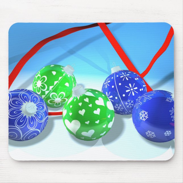 Christmas ornaments mouse mat (Front)