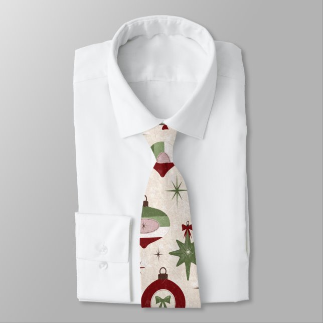 Christmas Ornaments Necktie (Tied)