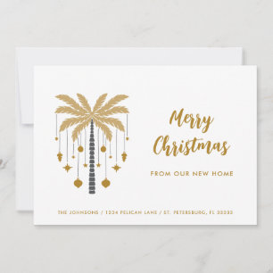 Christmas Ornaments on Palm Tree New Home Announcement