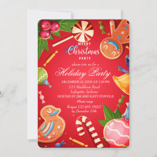 Christmas Ornaments Party Invitation