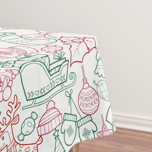 Christmas Ornaments Pattern 02 Tablecloth (In Situ)