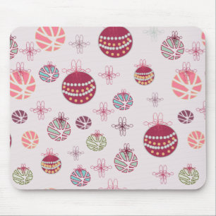 Christmas Ornaments Pattern Mouse Mat