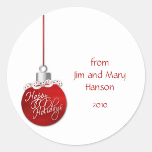 Christmas Ornaments Personalised Christmas Sticker