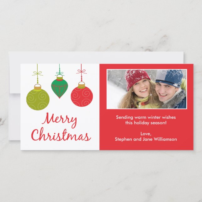Christmas Ornaments Photo Card 2011 (Front)