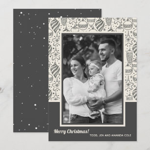 Christmas Ornaments Photo Holiday Card