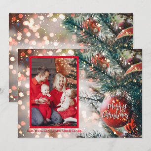 Christmas Ornaments Photo Holiday Card