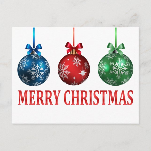 Christmas Ornaments Postcard (Front)