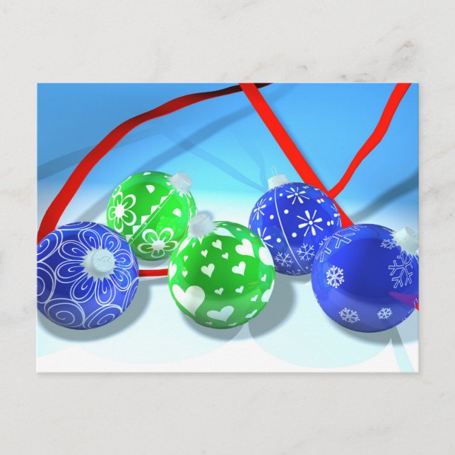 Christmas ornaments postcard (Front)