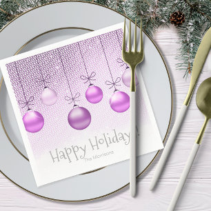 Christmas Ornaments Purple ID251  Napkin