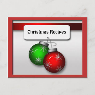 Christmas Ornaments Recipe Cards